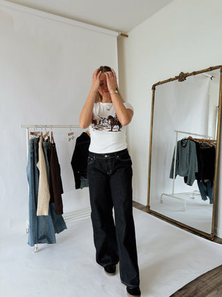 Western Graphic Baby Tee - 