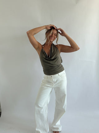 White Straight Leg Jeans -