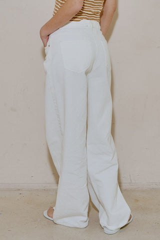 White Straight Leg Jeans -