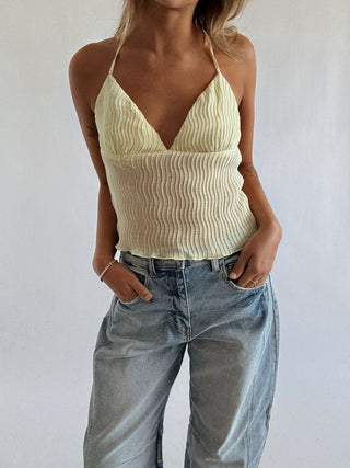 Yellow Halter Top - 