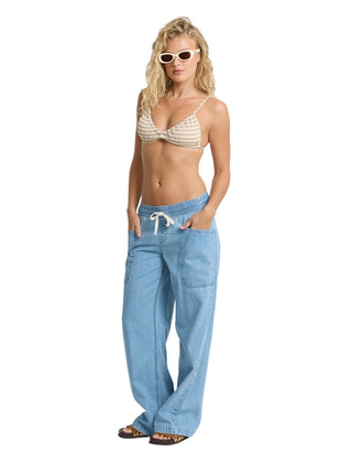Zonte Elastic Waistband Drawstring Jeans -