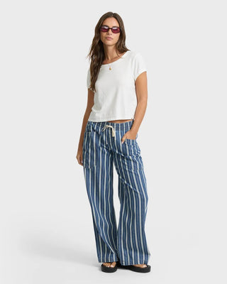 Zonte Striped Elastic Waistband Pant -