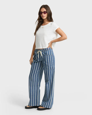 Zonte Striped Elastic Waistband Pant -